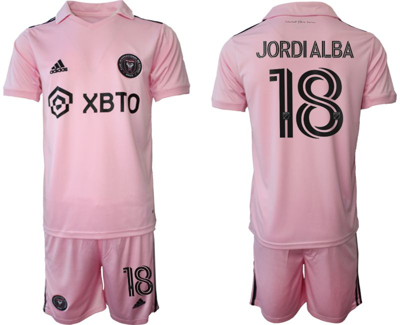 Men 2023-2024 Club Inter Miami CF home pink 18 Soccer Jersey